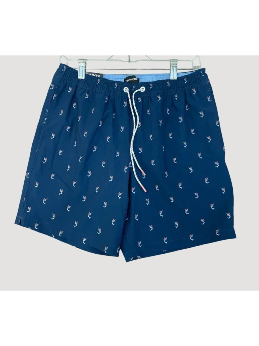 NWT Bonobos Men's S Dark Blue Swim Shorts UPF 50+ Quick-Dry Stretch